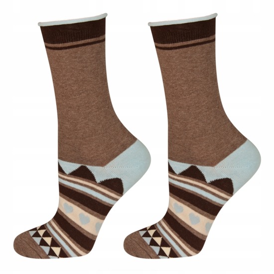 Bunte Damen Socken SOXO Baumwollen in Dreiecke