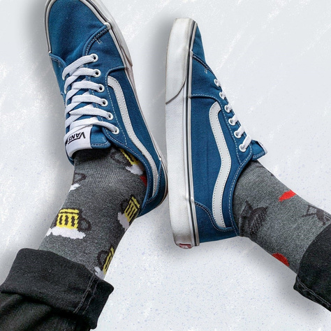 Bunte Herrensocken SOXO GOOD STUFF Baumwollen Grill