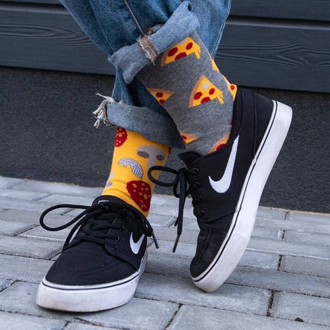 Bunte Set 5x Damen Socken SOXO nicht übereinstimmende Geschenk Pizza