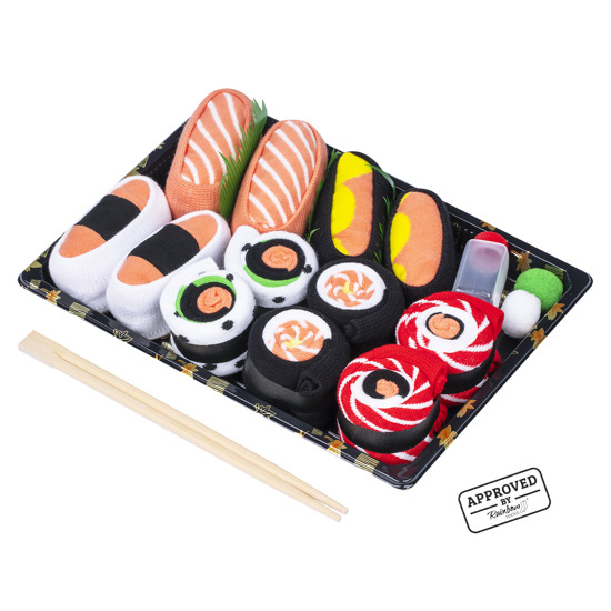 Bunte set 6x socken SOXO Sushi in einer Box
