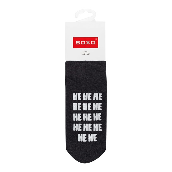 Damen lange Socken SOXO mit Untertiteln Baumwollen Geschenk 