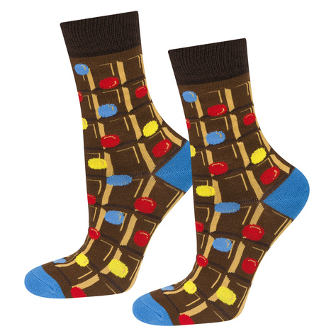 Damensocken | Herren Geschenk SOXO | Schokoriegel | Glückliches Geschenk