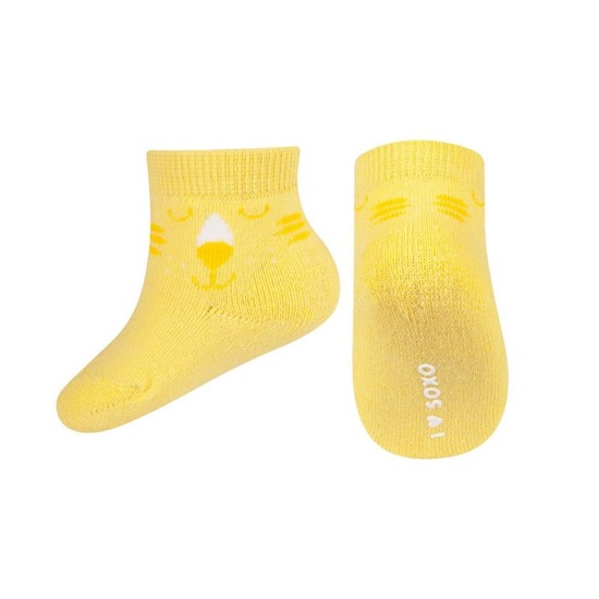 Gelb Babysocken SOXO mit einem smileygesicht Geschenk 