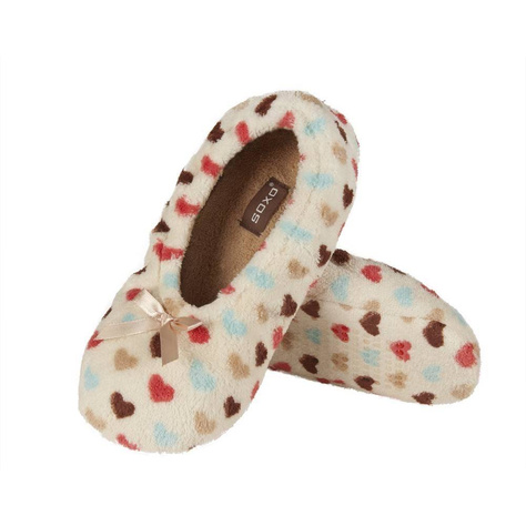 Hausschuhe Damen Ballerinas SOXO mit Herzen
