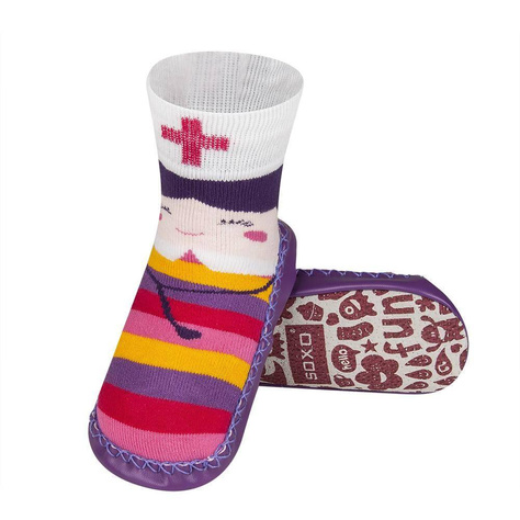 Kinder Turnschuhe SOXO mit Ledersohle 