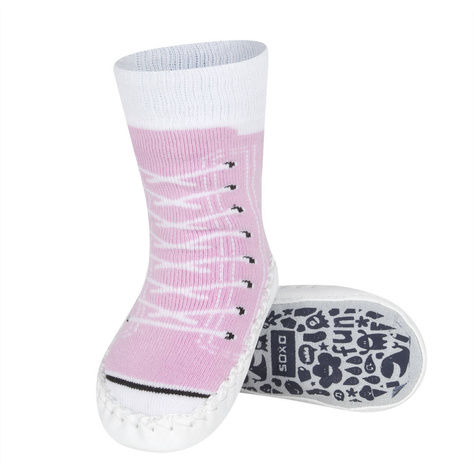 Kinder Turnschuhe SOXO mit Ledersohle mit Sneaker-Motiv
