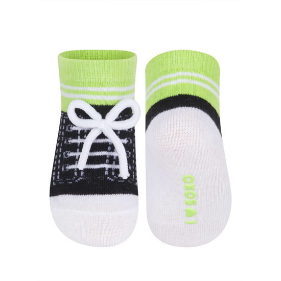 SOXO Baby Sneaker Socken mit Schnürsenkel