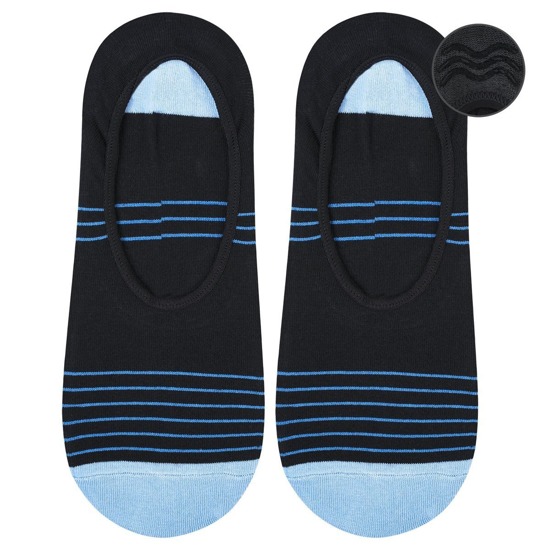 SOXO Herren Füßlinge | schwarze und blau, klassisch