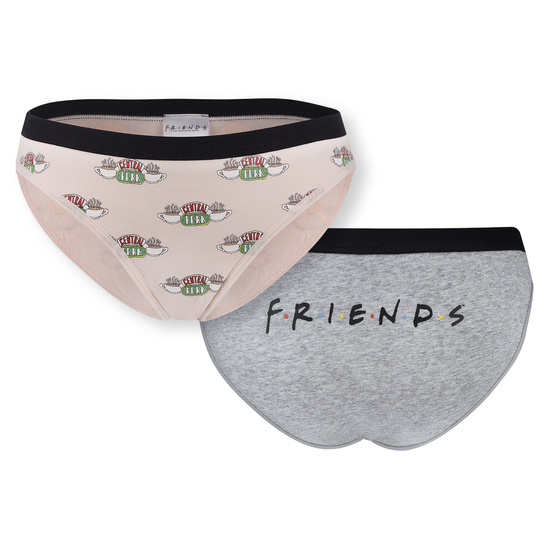 Set 2x SOXO Friends Damen-Slips und 3x Friends Damen-Socken | Geschenk für sie | rosa