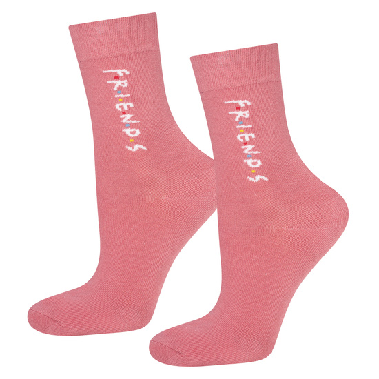 Set 2x SOXO Friends Damen-Slips und 3x Friends Damen-Socken | Geschenk für sie | rosa