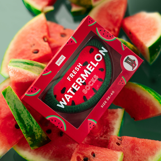 Set mit 2x Damensocken | Wassermelone + Erdbeermarmelade in einzigartiger Verpackung | SOXO