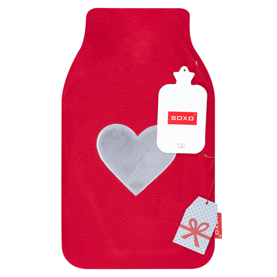 Wärmflasche mit Herz SOXO Valentinstag-Geschenk Plüsch