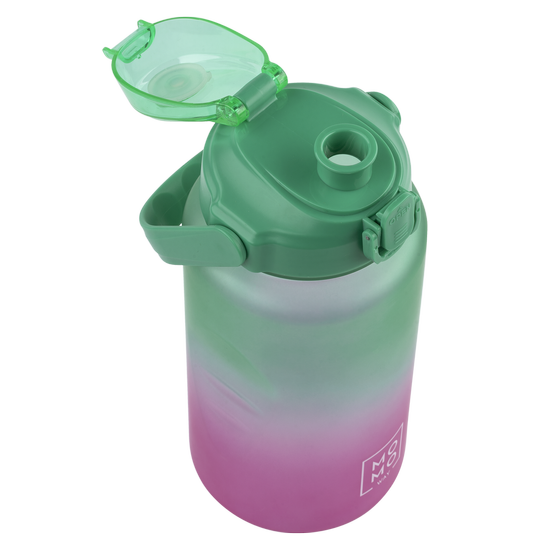 Wasserflasche 1500 ml grün-rosa | BPA free 