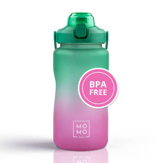 Wasserflasche 1500 ml grün-rosa | BPA free 