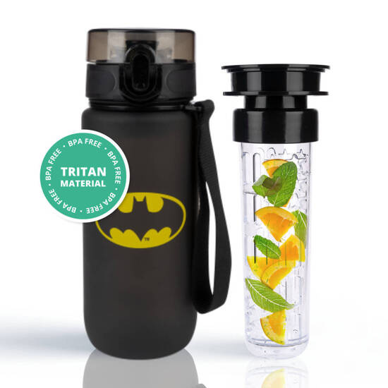 Wasserflasche 600 ml schwarz | langlebig und praktisch | Batman