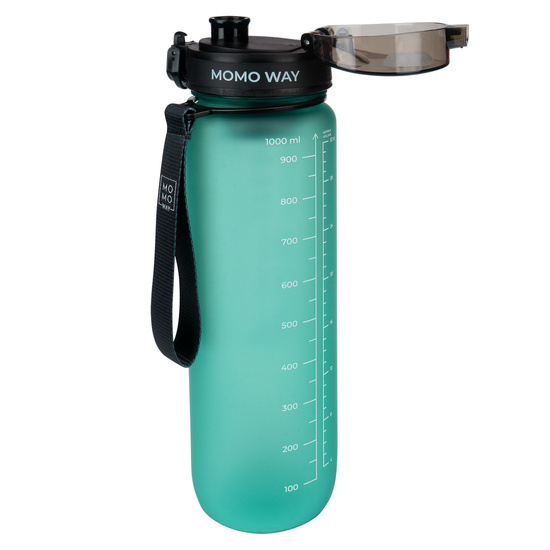 Wasserflasche mit Fruchteinsatz, grün, für Kinder und Erwachsene | BPA free | Tritan | MOMOWAY