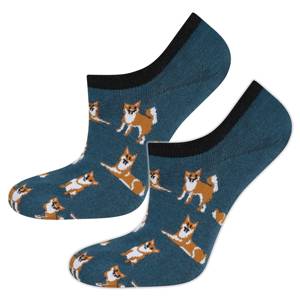 1 Paare von lustigen Kurz Socken mit Hundmotive | Herensocken | SOXO