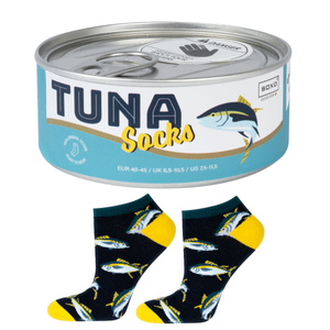 1 Paare von lustigen Socken mit Thunfischmotiv in einzigartiger Verpackung | Herensocken | SOXO