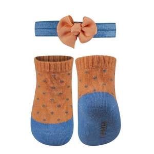Babyset Orange SOXO Socken und Stirnband
