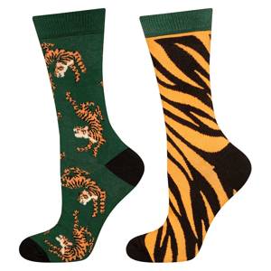 Bunte Damen Socken SOXO  nicht übereinstimmende Baumwollen Tiger