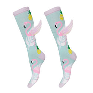 Bunte Kinder Socken SOXO mit Flamingo