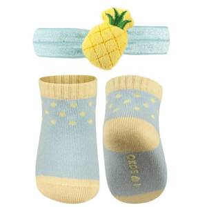 OUTLET Babyset Blaue SOXO Socken und Stirnband mit Ananas