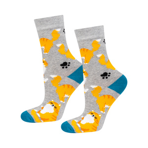 SOXO Damensocken herrensocken in einer Blechdose Katzen muster
