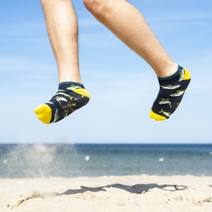 SOXO Herren Sneaker Socken in einer Blechdose | Thunfisch Muster