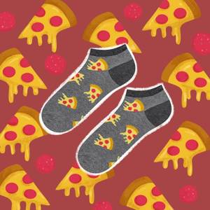 SOXO Set 2 Herren kurze Socken | Pizza Muster