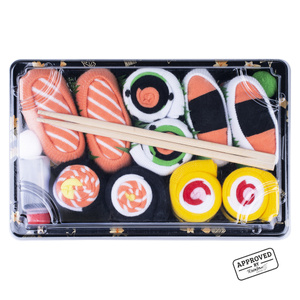 SOXO unisex Socken in einer Geschenkbox | Sushi Muster