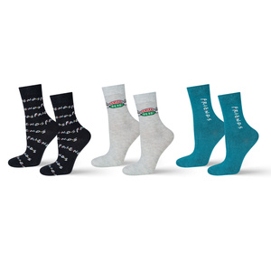 Set 3 x Damensocken von Soxo | lustige Socken | Für Fans der Serie ‚Friends‘ | Geschenkidee | Bunt