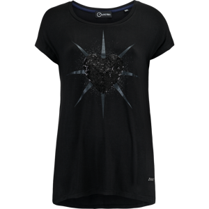 T-Shirt mit schwarzem Herz S / M