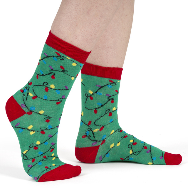 4 Paar von lustigen Socken mit Weihnachtsmotiv in einzigartiger Verpackung | Damensocken | SOXO