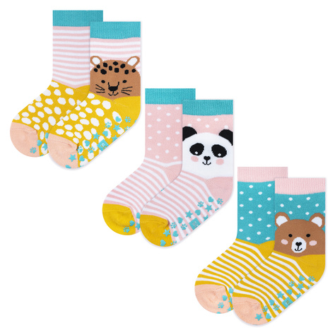 Set mit 3x Kindersocken mit Haustieren | SOXO