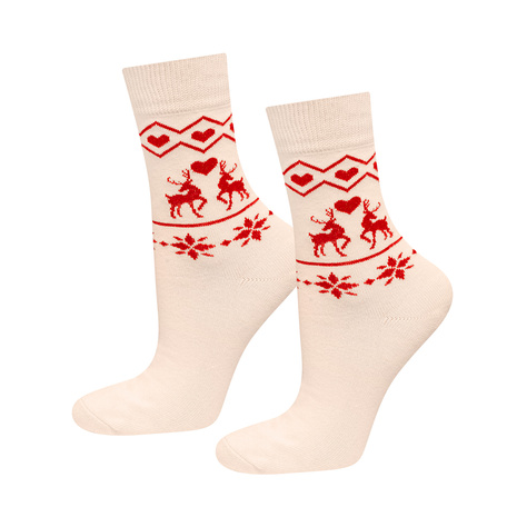 3 Paare von lustigen Socken mit Weihnachtenmotiv in einzigartiger Verpackung | Damensocken | SOXO