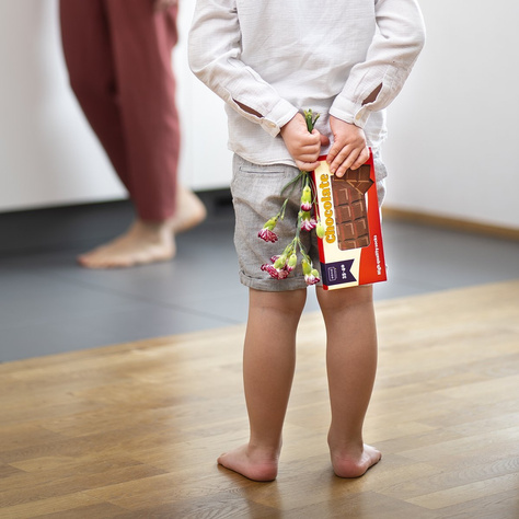 1 Paar von lustigen Socken mit Schokoladenmotiv in einzigartiger Verpackung | Damensocken | SOXO