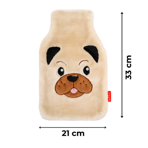  Wärmflasche SOXO Hund, Mops 1,8 L