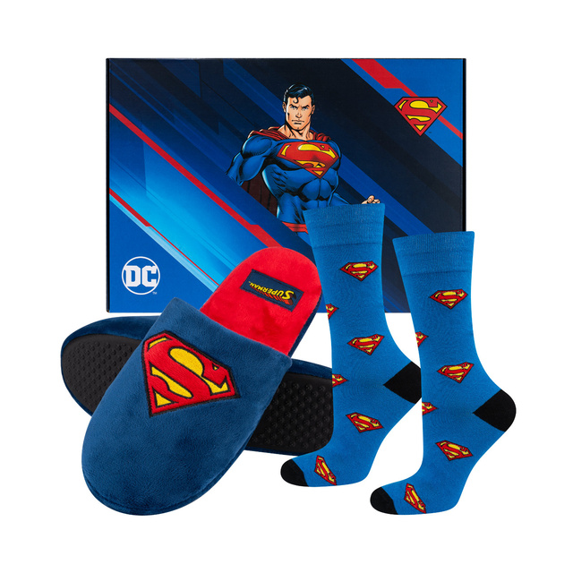 Superman Hausschuhe und Socken für Herren Geschenkideen für Herren SOXO Authentisches Produkt lizenziert von Warner Bros DC Comics