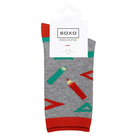 1 Paare von lustige Socken mit Geometriemotiv | Kindersocken | SOXO