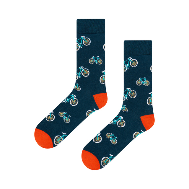 Socken mit Fahrrad-Motiv