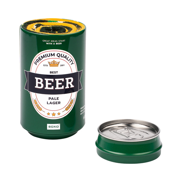 1 Paar von lustigen Socken mit Pale Lager Biermotiv in einzigartiger Verpackung | Herrensocken | SOXO