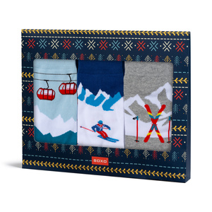 3 Paar von lustige Socken mit Wintersportarten-Motiv in einzigartiger Verpackung | Herrensocken | SOXO