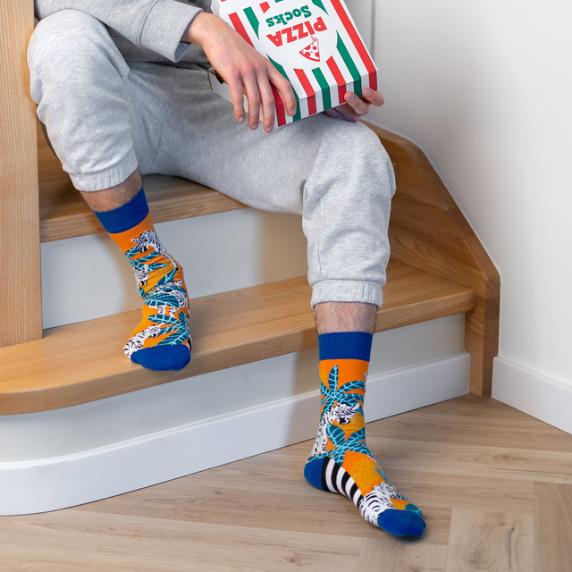 Socken mit Pizza-Motiv 4er-Pack