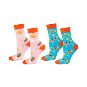 Bunte set 2x Frauensocken SOXO GOOD STUFF Prosecco und Aperitifi n der Geschenkflasche