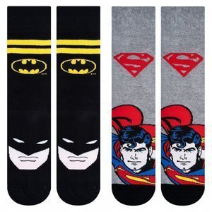 Set mit 2x bunten Herrensocken Batman + Superman DC Comics | SOXO