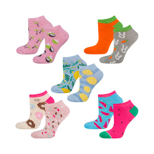 Set mit 5x Kurze Damensocken | Verschiedene Designs | SOXO