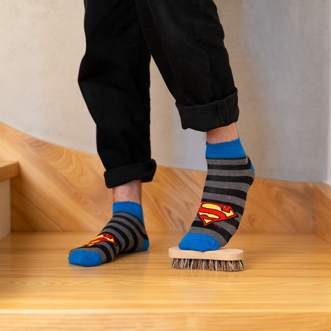 Set mit 2x lustigen Kurze Herrensocken mit Superman  DC Comics  | SOXO