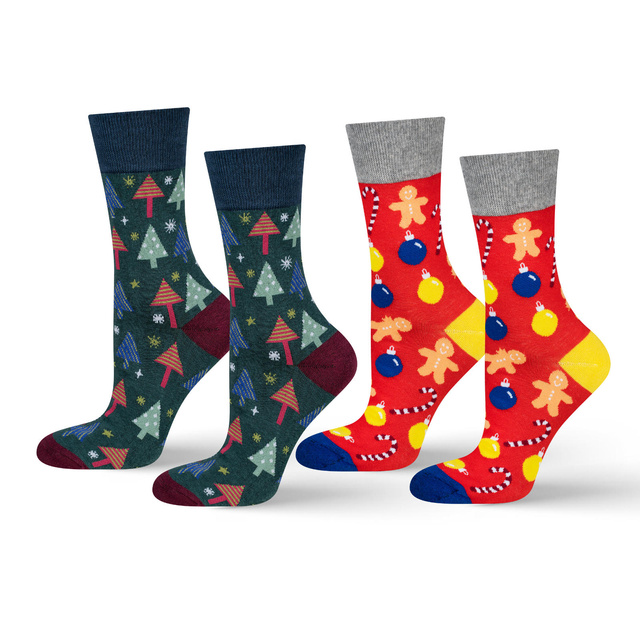 Set mit 2x  Herrensocken mit Weihnachtsmotiv | SOXO