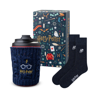 Harry Potter Socken + Thermobecher Geschenkset