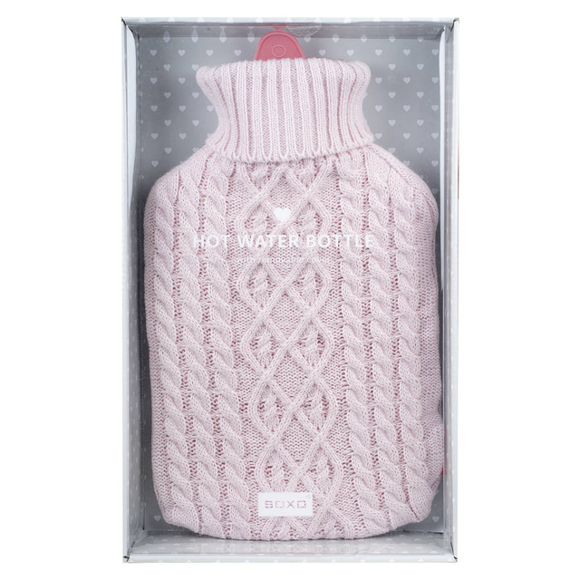 Rosa Wärmflasche SOXO im Pulli Geschenkidee